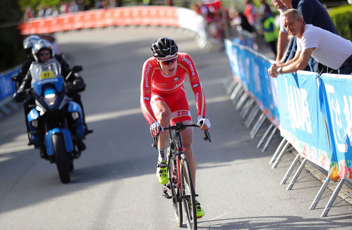 Julius Johansen (Denmark) riding solo to the win