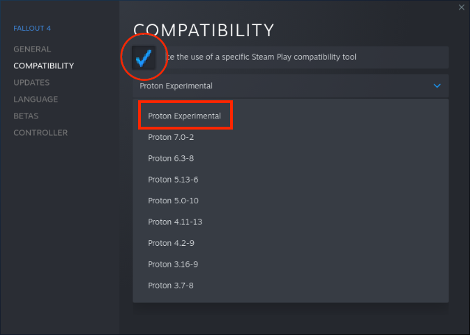 Enable Steam Play for individual games - 3