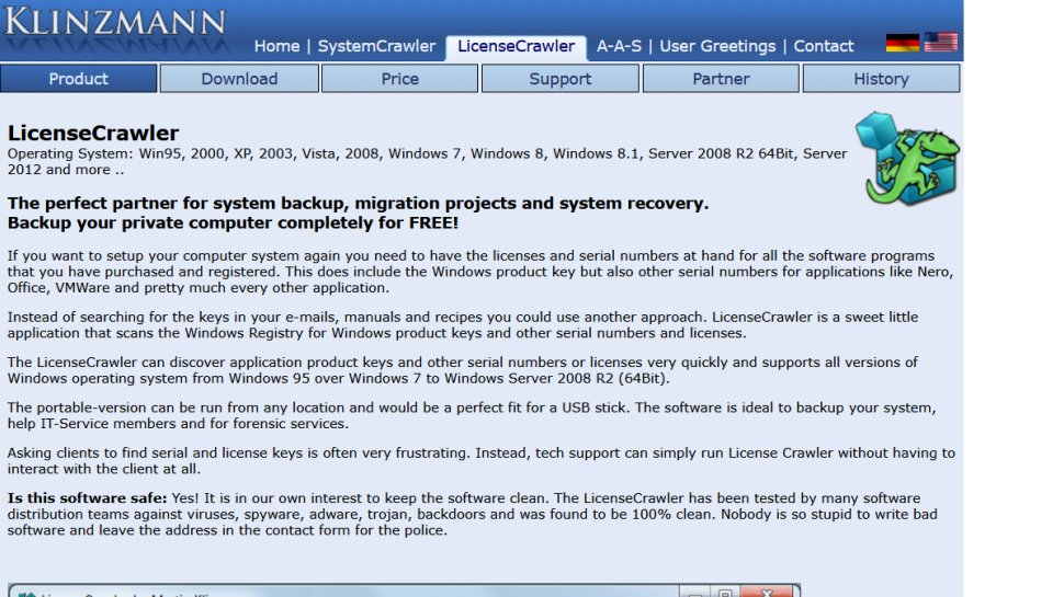 LicenseCrawler website screenshot (February 2026).