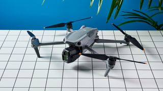 A dark gray DJI Air 3S drone