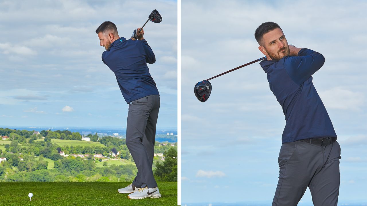 4 Expert Tips To Add Power And Distance To Your Tee Shots: Barry Plummer hitting a tee shot using driver