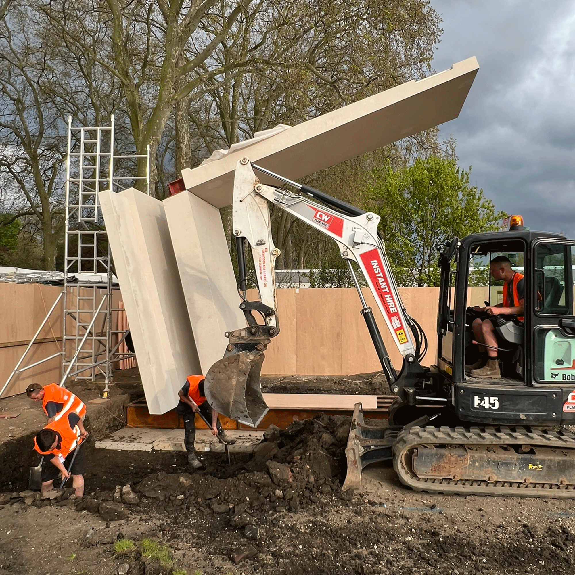 concrete pavillion construction