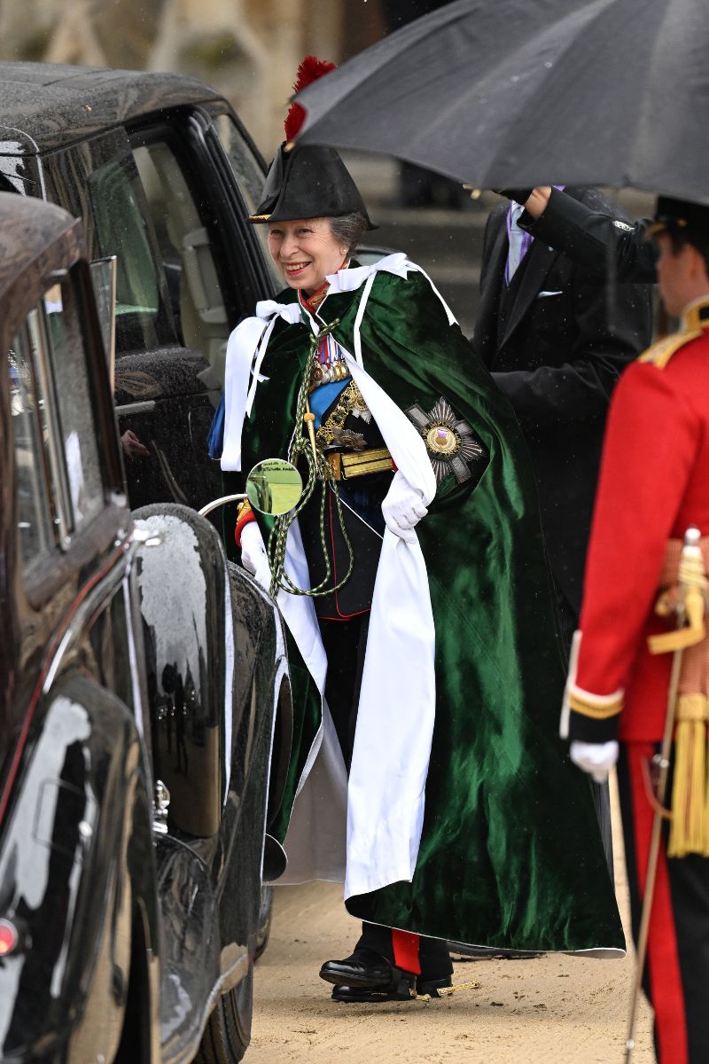 Princess Anne arriving at the coronation