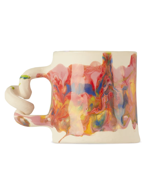 Harlie Brown Studio Multicolor Melted Marble Wiggle Mug