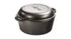 Lodge Pre-Seasoned Cast Iron Double Dutch Oven With Loop Handles