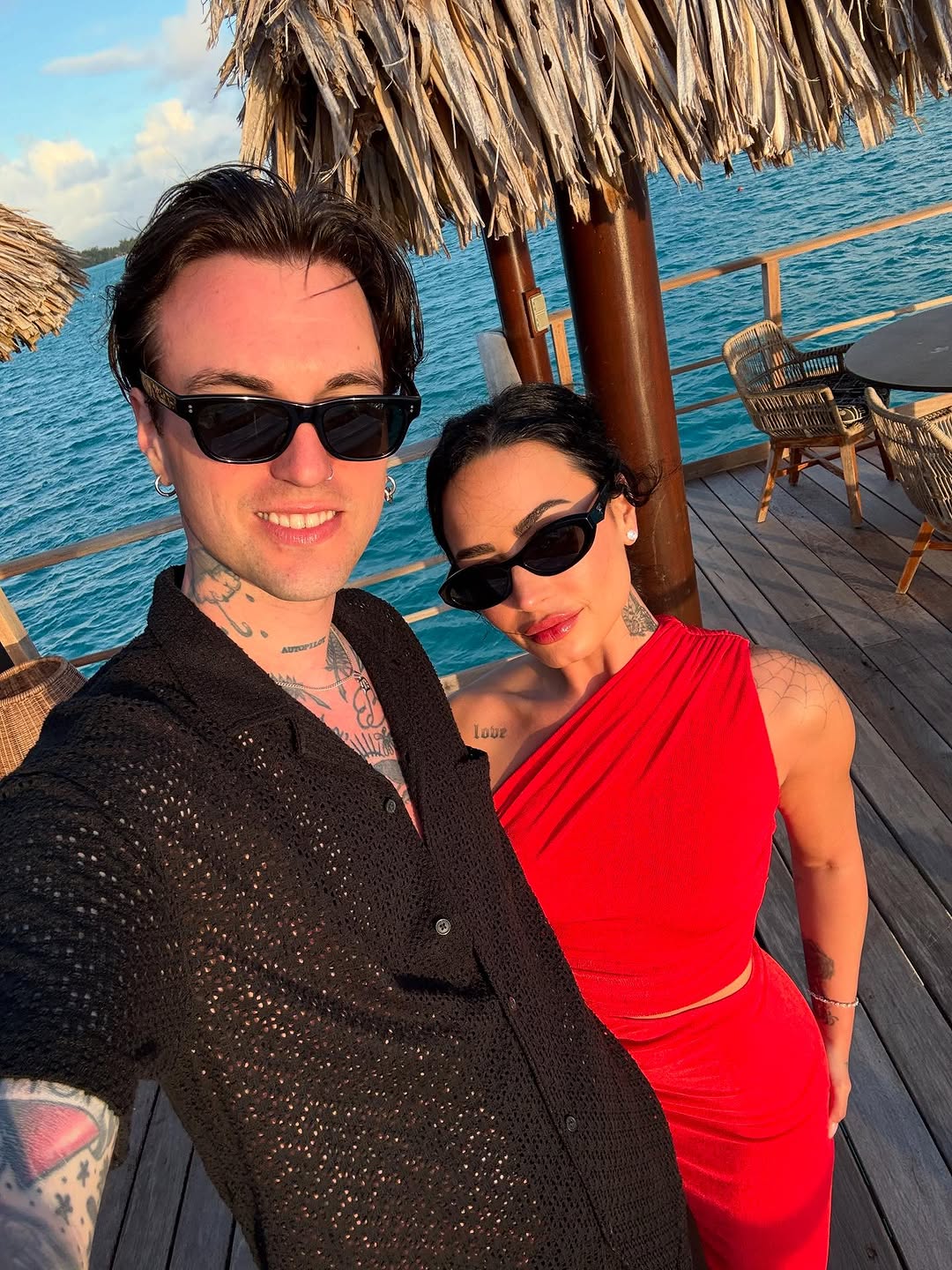 Demi Lovato wears a red two-piece on her honeymoon
