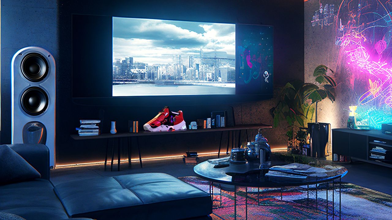 The Sneaker X gaming pc in situ.