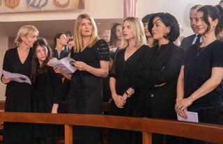 TV tonight – Grace, left, with sisters Eva, Ursula Bibi and Becka.