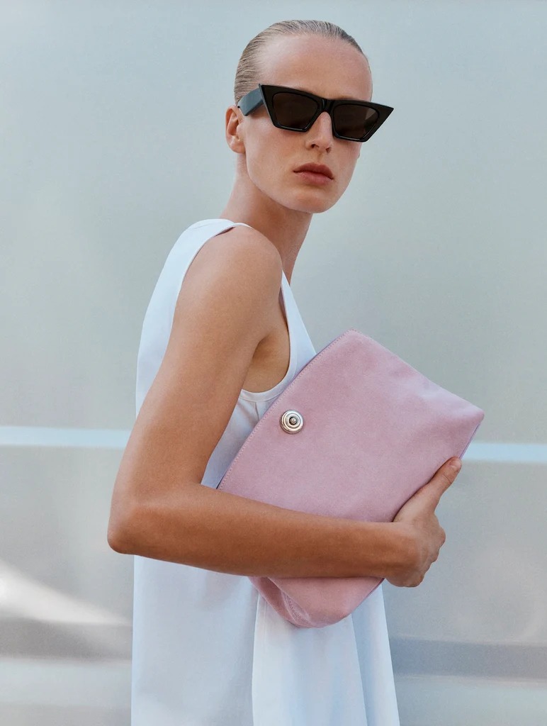 Liffner, Pushlock Pouch Pink Suede