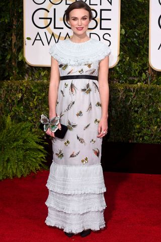 Keira Knightley wears Chanel at The Golden Globes 2015