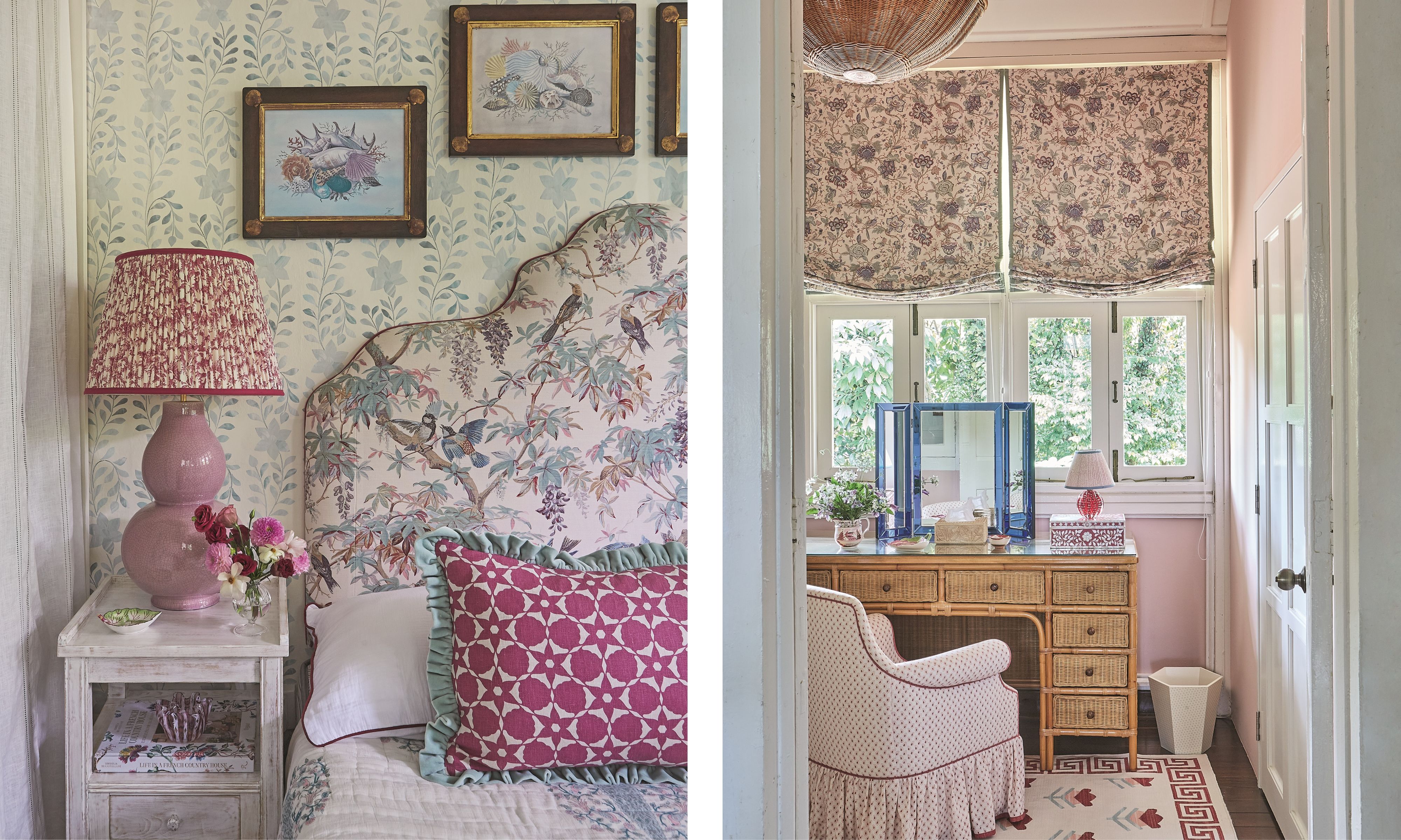 Floral bedroom and dressing room