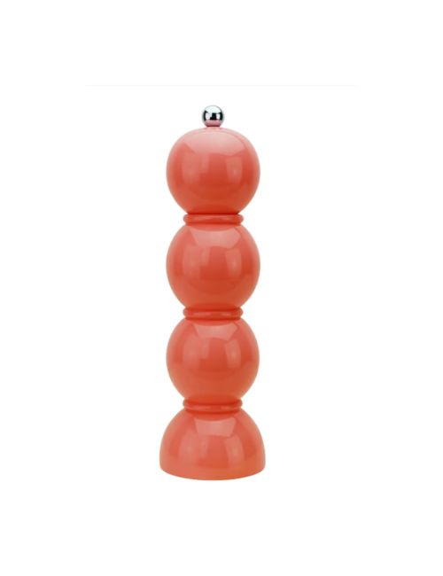 Coral Pink Bobbin Salt or Pepper Mill