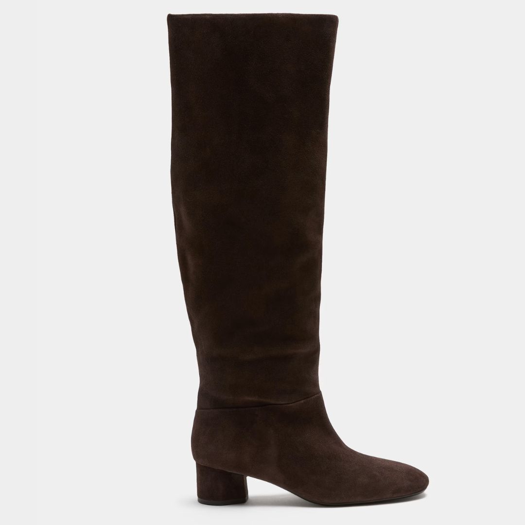 M&amp;amp;S Suede Block Heel Knee-High Boots