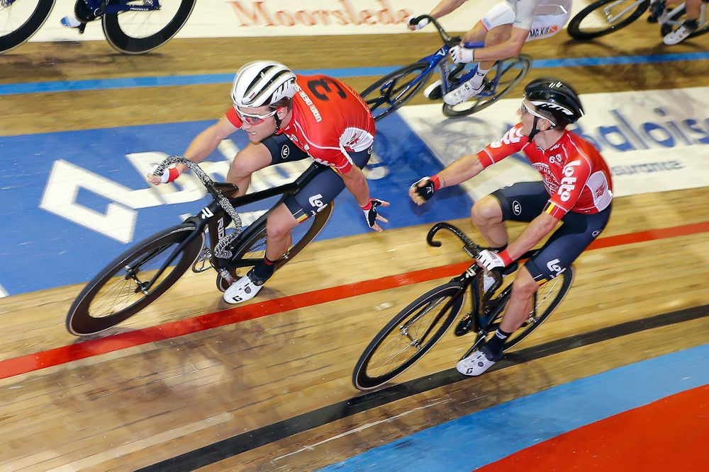Lotto's Jasper De Buyst and Tosh van der Sande at the Gent Six Day