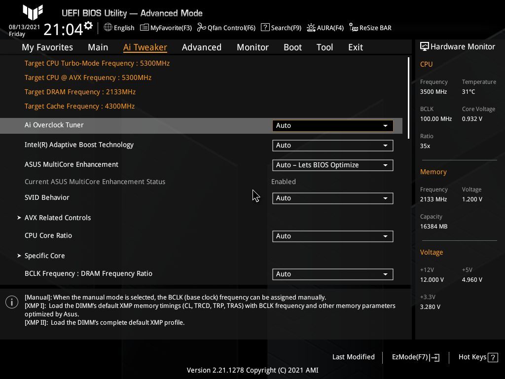 Asus TUF Gaming Z590-Plus WIFI