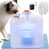 Cat licking water from the CooZero pet fountain