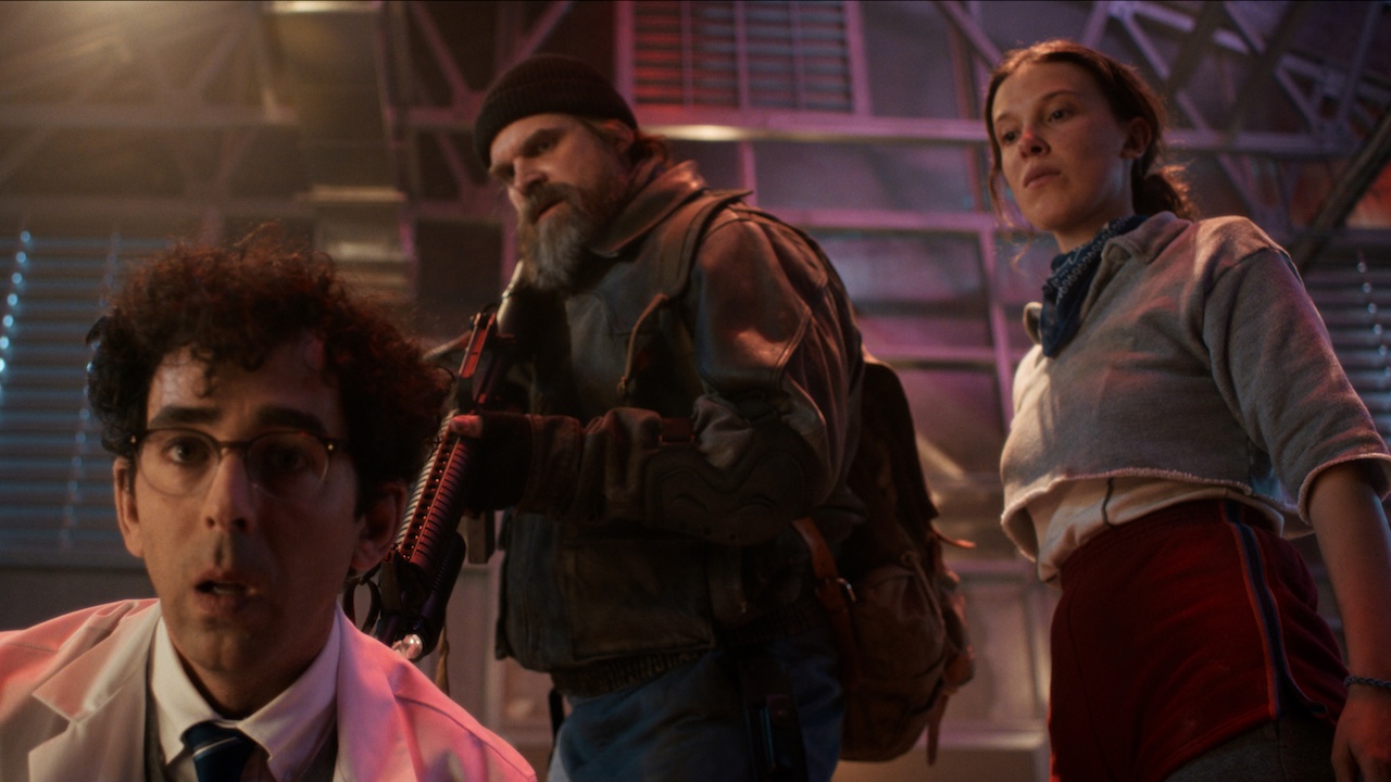 Hopper and Eleven invading the Upside Down base in Stranger Things Season 5, Volume 1