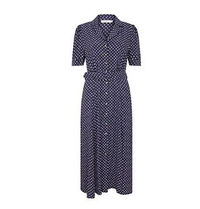 Finery London Polka Dot Button Through Midi Waisted Dress | £95 ($122) | M&amp;S