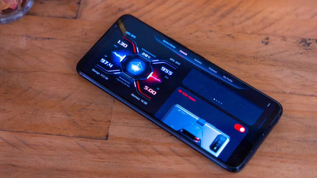 A photo of the Asus ROG Phone 6D Ultimate with MediaTek Dimensity internals