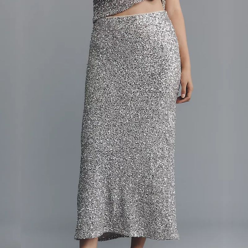 Anthropologie, sequin midi skirt