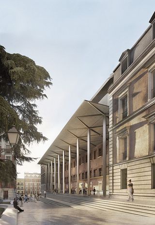 Foster + Partners' render of extension of prado museum