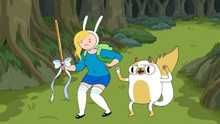 Fionna and Cake in Adventure Time.