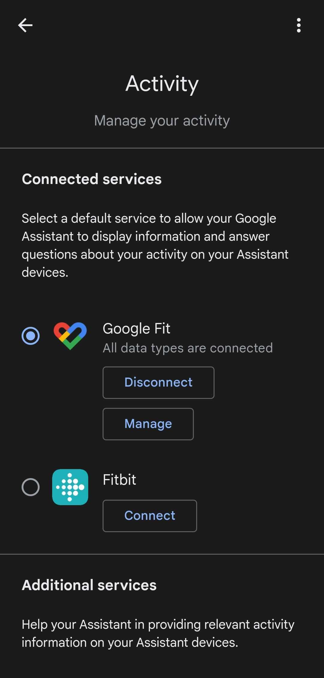 Google Fit and Fitbit integration with Assistant