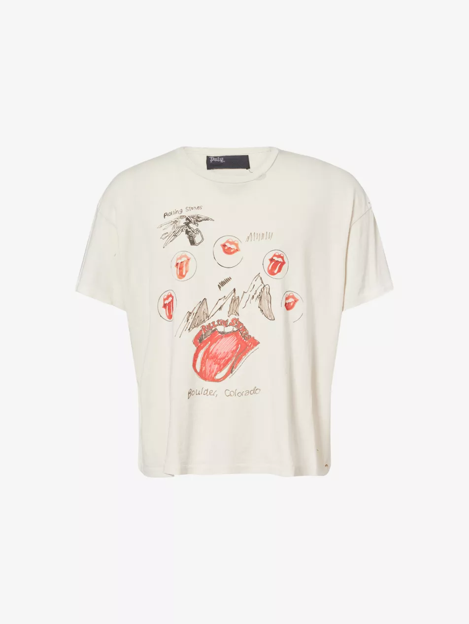 Red Rocks Graphic-Print Cotton T-Shirt - S