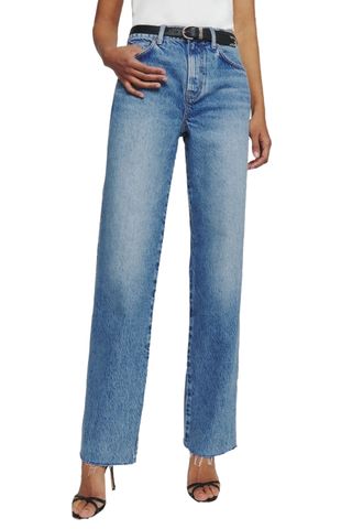 Val Baggy Distressed Straight Leg Jeans