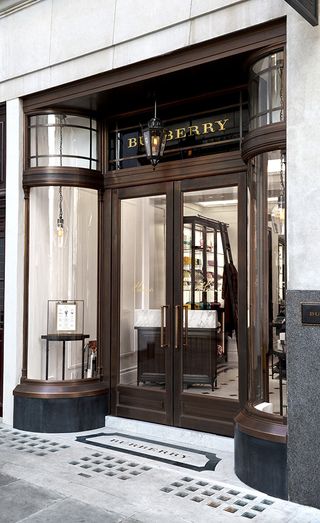 Gate of Burberry cafe in London