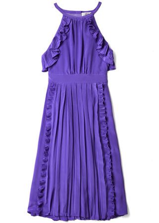 Tibi purple ruffle dress, £345