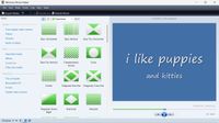 A screenshot of Windows Movie Maker showing a range of transitions.