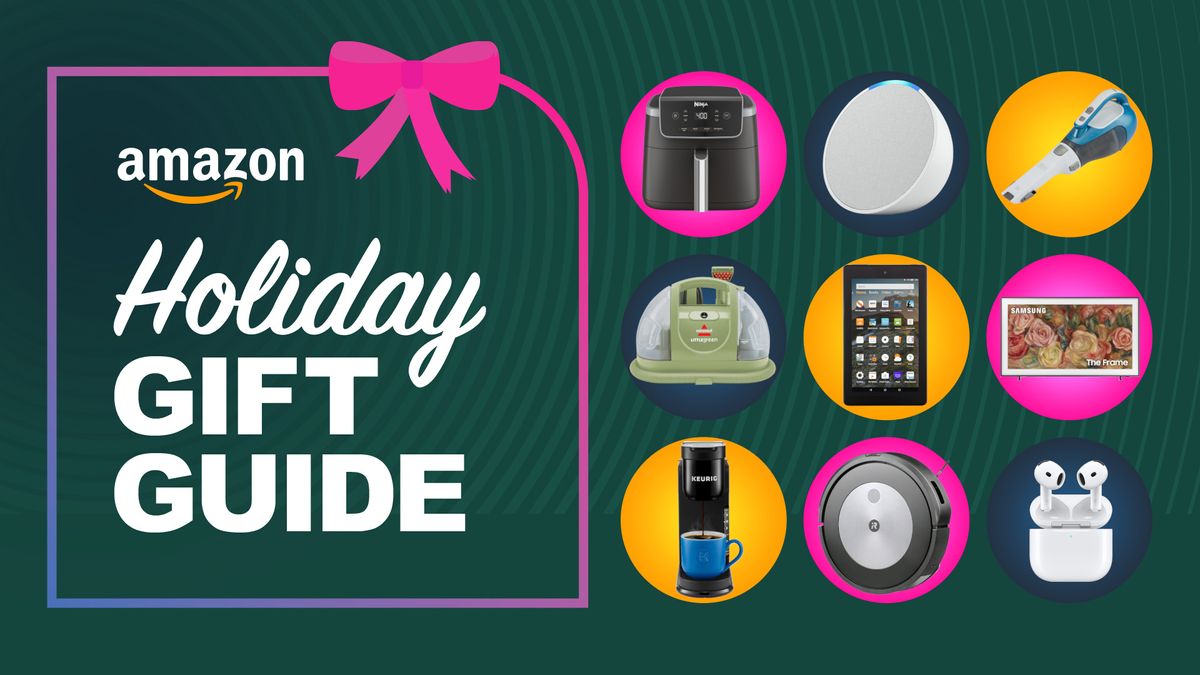 Amazon last-minute gifts on a TechRadar deals background