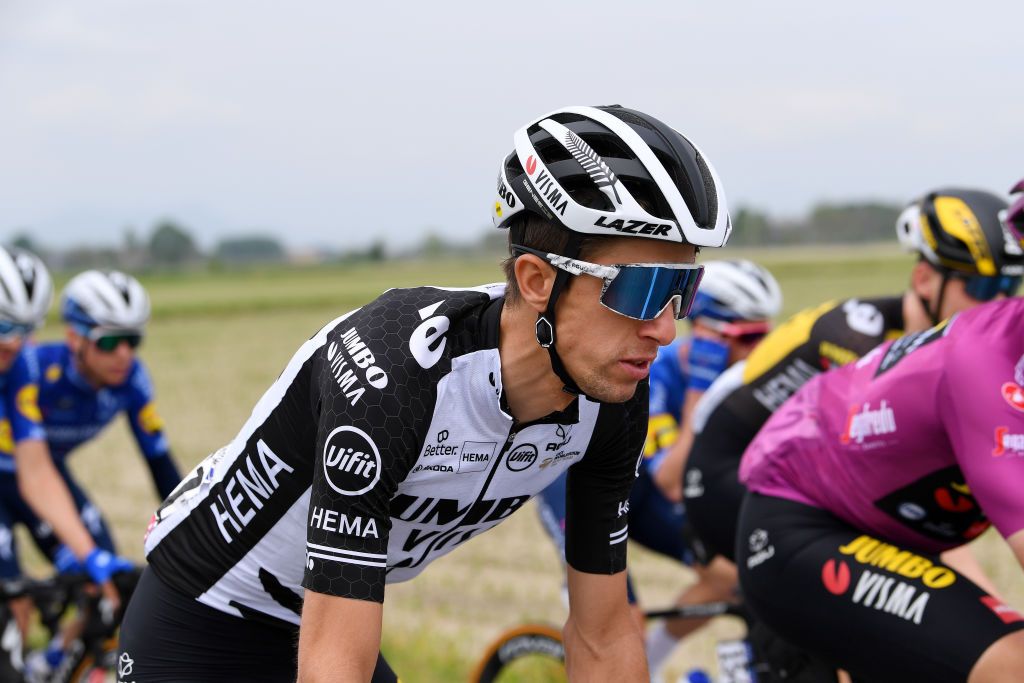 NOVARA ITALY MAY 09 George Bennett of New Zealand and Team Jumbo Visma during the 104th Giro dItalia 2021 Stage 2 a 179km stage from Stupinigi Nichelino to Novara girodiitalia Giro UCIworldtour on May 09 2021 in Novara Italy Photo by Tim de WaeleGetty Images