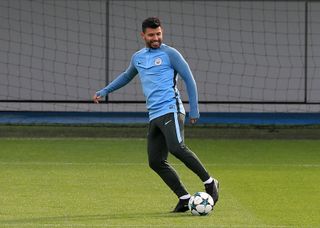 City striker Sergio Aguero only returned to training on Wednesday
