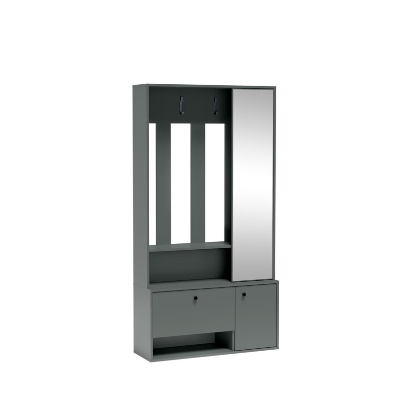 Minio Go for It Entrance Wardrobe Porto Hall Tree 100cm Wide With Shoe Storage | Wayfair.co.uk