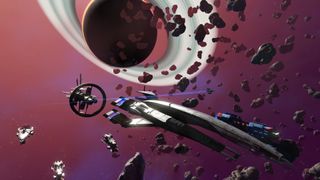 Mass Effect's Normandy in No Man's Sky