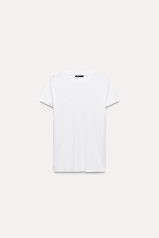 Rib Viscose T-Shirt