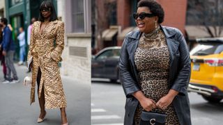 Leopard print dresses street style