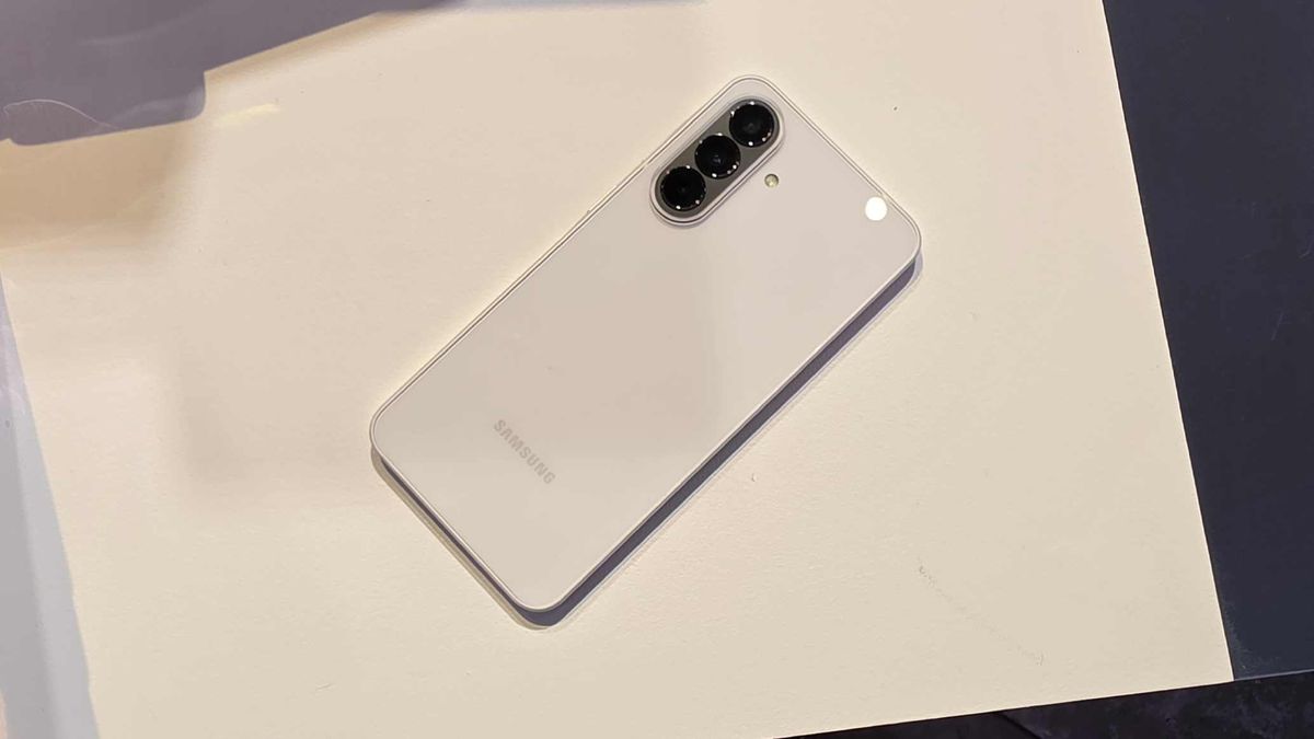 The Samsung Galaxy A37 face down on a table.