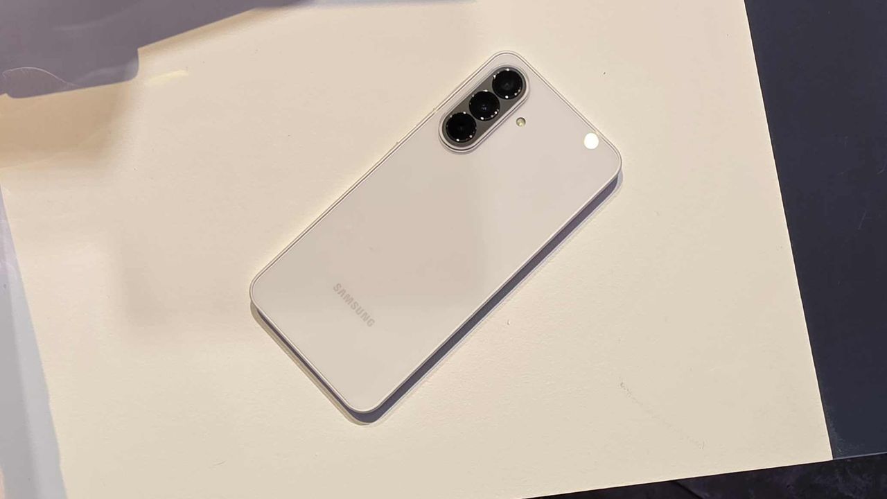 The Samsung Galaxy A37 face down on a table.