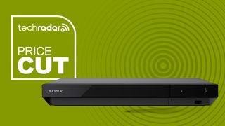 Sony UB-X700 4K Blu-ray player on green background