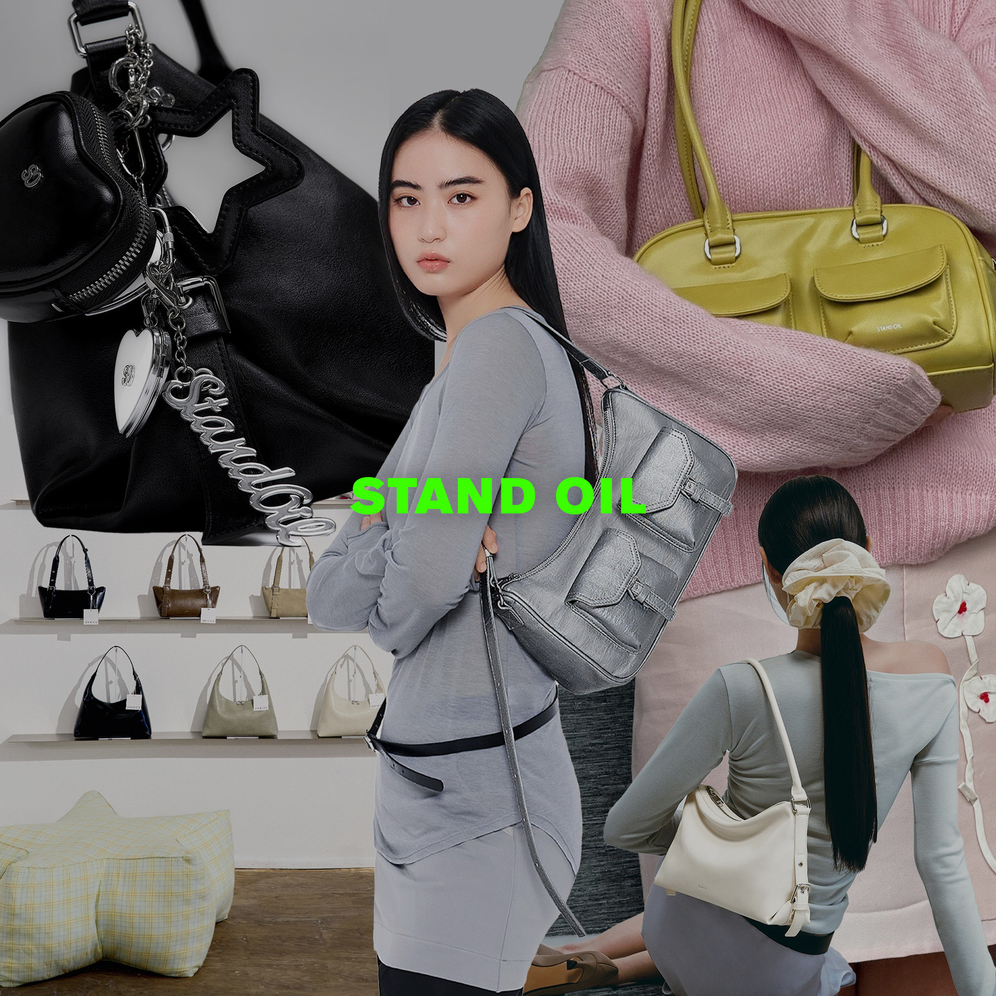 Collage of South korean Handbag Brands.