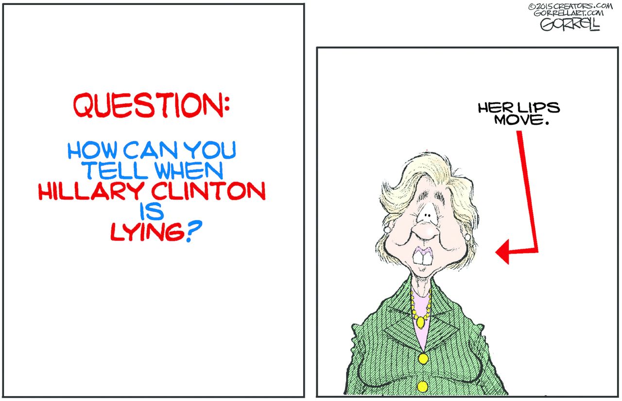 Political cartoon U.S. Hillary Clinton 2016