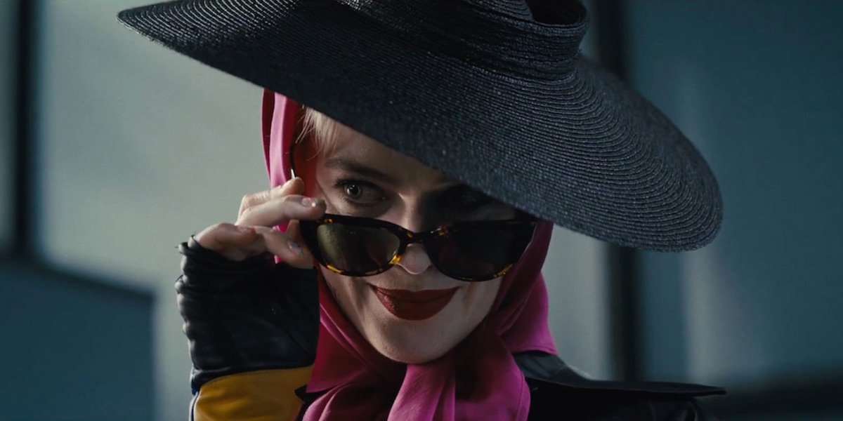 Margot Robbie smirking as Harley Quinn in Birds of Prey