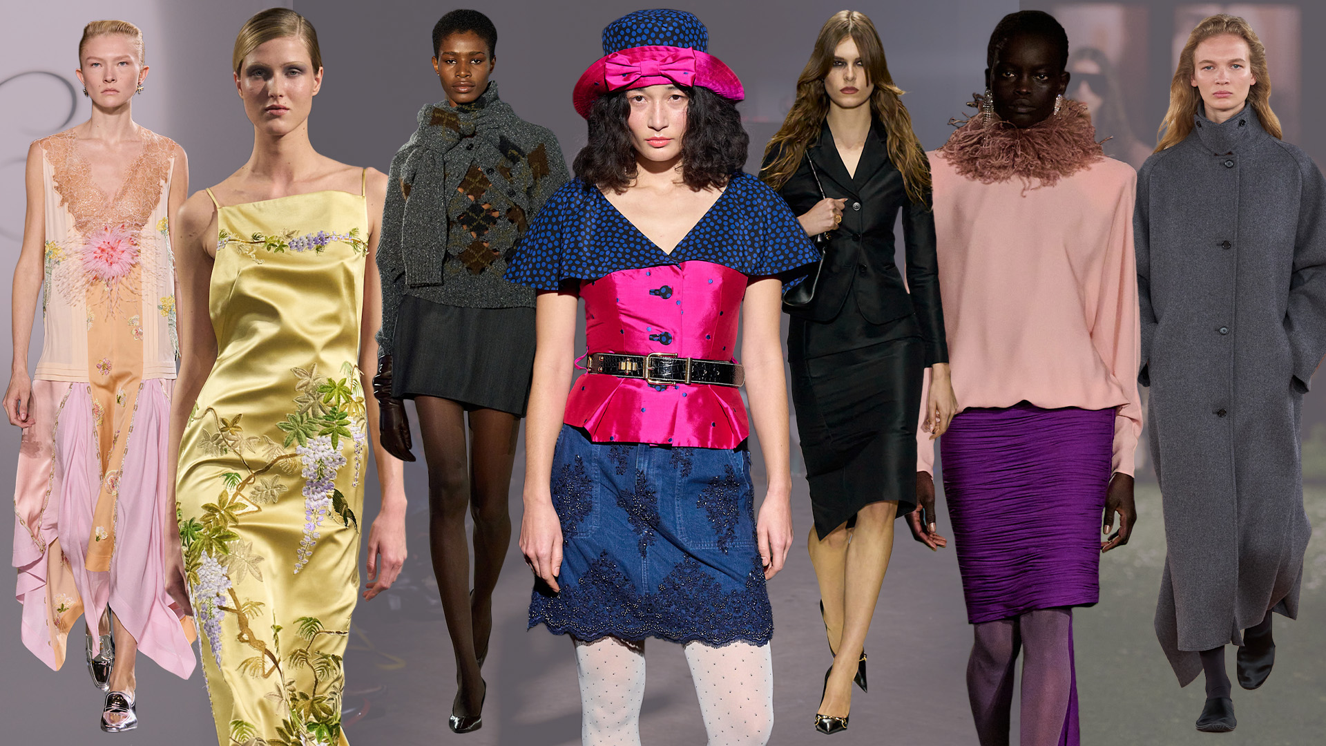 Chanel, Conner Ives, Kallmeyer, Caro Editions, Gucci, Valentino, and Jil Sander runway models.