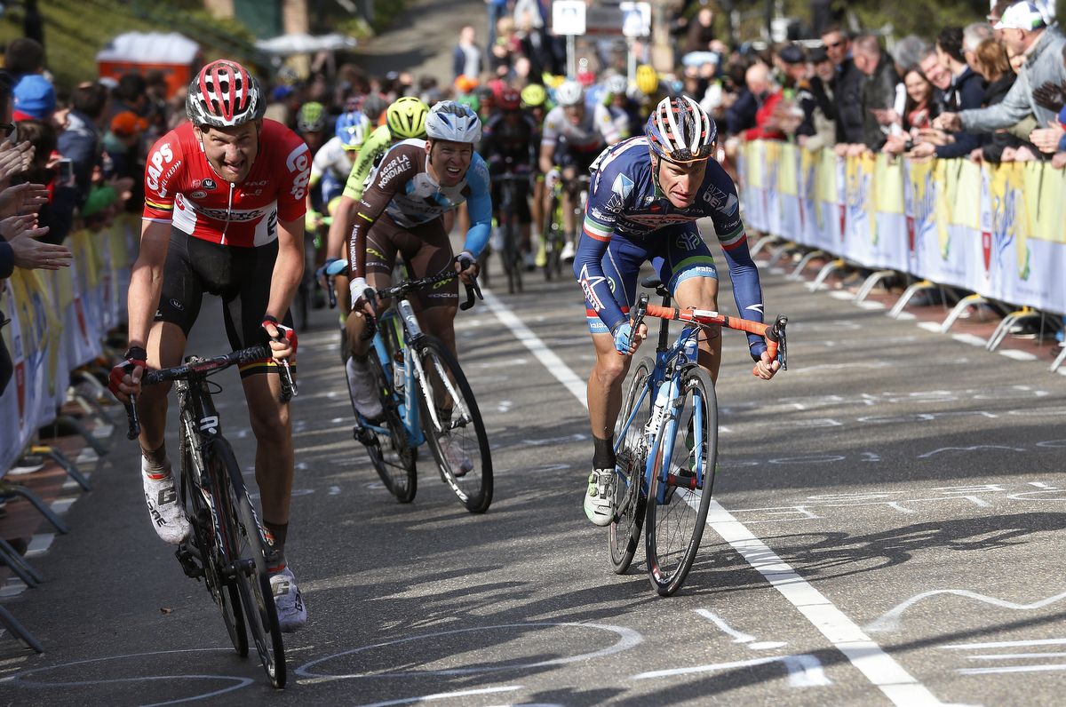 Enrico Gasparotto (Wanty - Groupe Gobert) launching his winning move