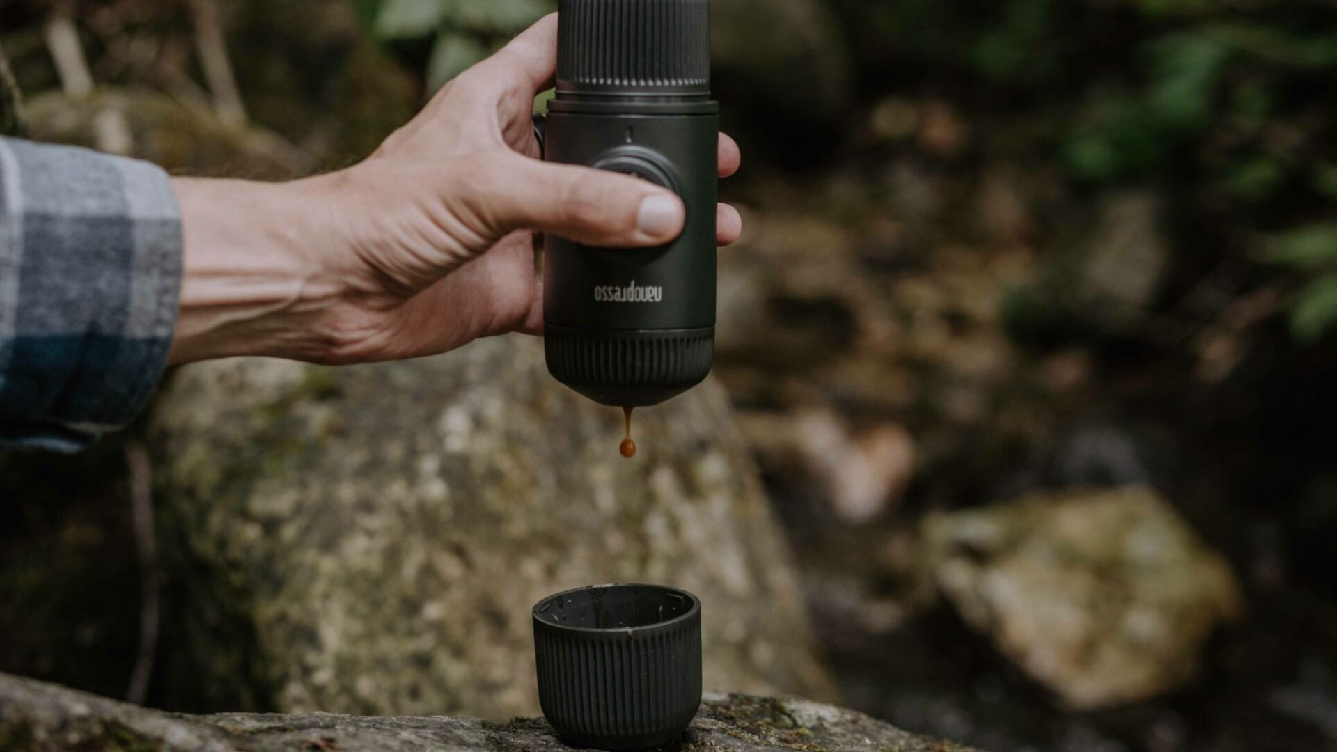 an image of the Pixapresso being used in a forest