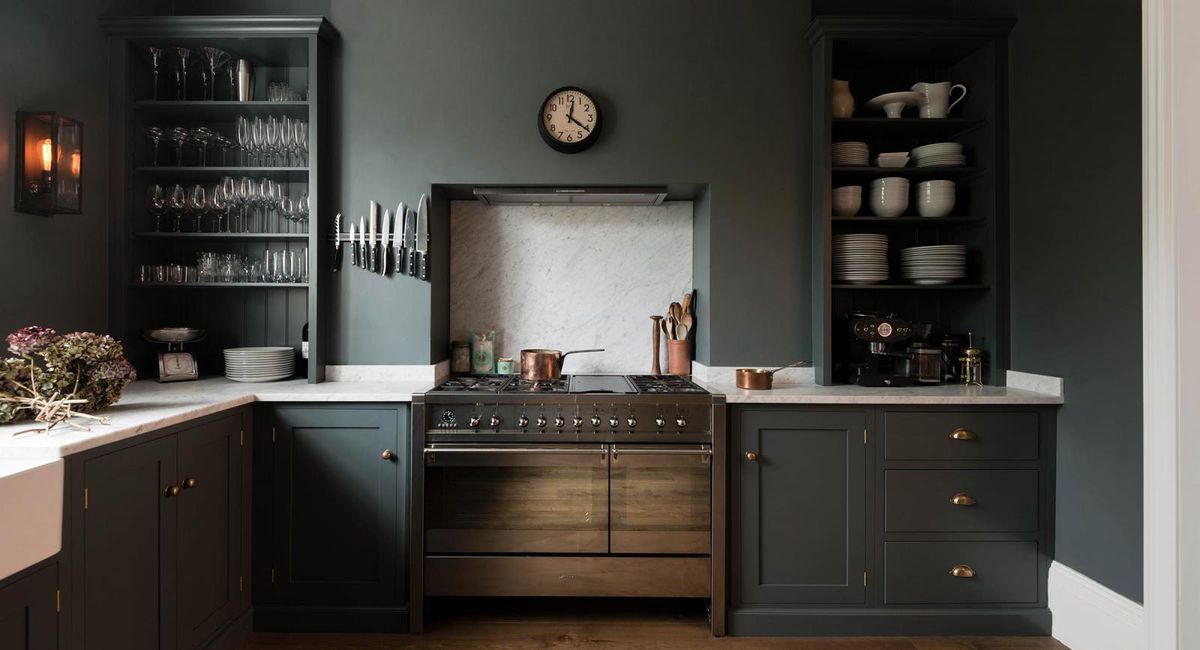 12 Black Kitchen Ideas That Will Make, What Color Countertops Look Best With Black Cabinets