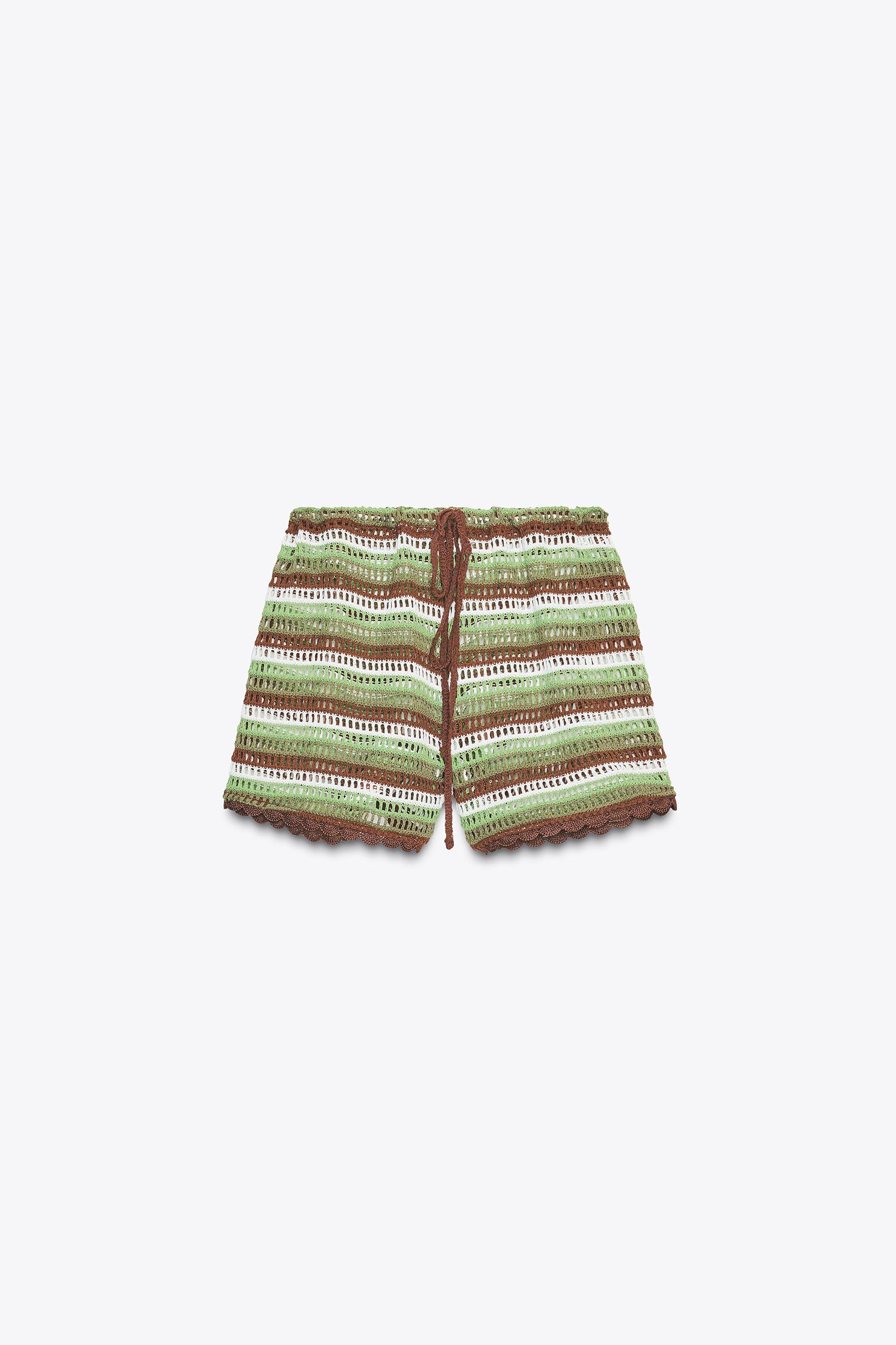 Drawstring Crochet Shorts